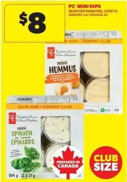 Real Canadian Superstore Pc mini dips offer