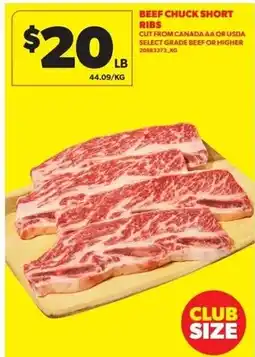 Real Canadian Superstore Beef chuck short ribs offer