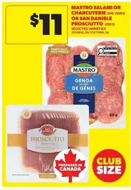 Real Canadian Superstore Mastro salami or charcuterie or san daniele prosciutto offer