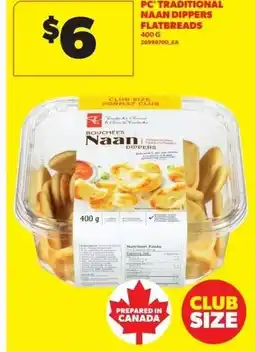 Real Canadian Superstore Pc traditional naan dippers flatbreads offer