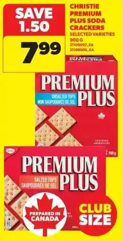 Real Canadian Superstore Christie premium plus soda crackers offer