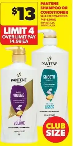 Real Canadian Superstore Pantene shampoo or conditioner offer