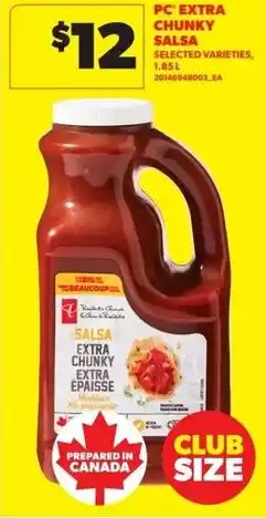 Real Canadian Superstore Pc extra chunky salsa offer