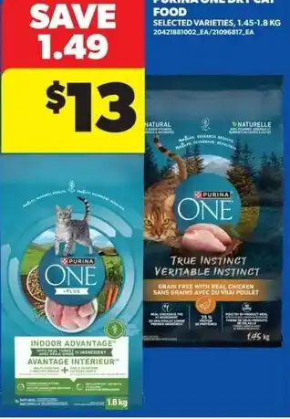 Real Canadian Superstore Purina one dry cat food offer