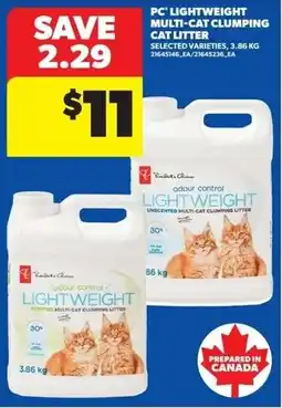 Real Canadian Superstore Pc lightweight multi-cat clumping cat litter offer