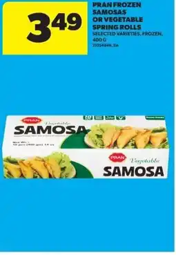 Real Canadian Superstore Pran frozen samosas or vegetable spring rolls offer