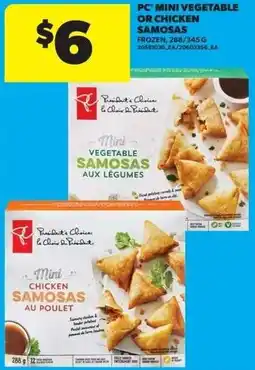 Real Canadian Superstore Pc mini vegetable or chicken samosas offer