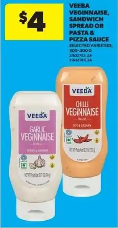 Real Canadian Superstore Veeba veginnaise, sandwich spread or pasta & pizza sauce offer