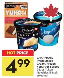 Sobeys CHAPMAN'S Premium Ice Cream, Frozen Yogurt or Sorbet offer
