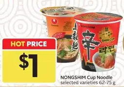 Sobeys NONGSHIM Cup Noodle offer