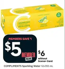 Sobeys COMPLIMENTS Sparkling Water offer