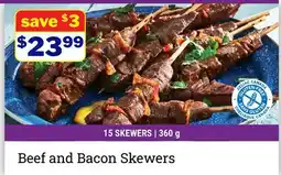 M & M Food Market Beef and Bacon Skewers offer