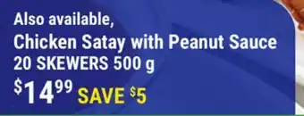 M & M Food Market Chicken Satay with Peanut Sauce offer