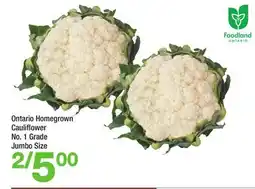 Highland Farms Ontario Homegrown Cauliflower offer