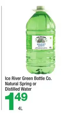 Highland Farms Ice River Green Bottle Co. Natural Spring or Distilled Water offer