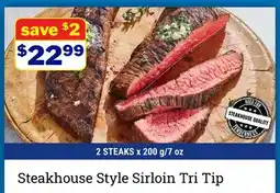 M & M Food Market Steakhouse Style Sirloin Tri Tip offer
