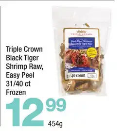 Highland Farms Triple Crown Black Tiger Shrimp Raw, Easy Peel 31/40 ct Frozen offer
