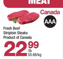 Highland Farms Fresh Beef Striploin Steaks offer