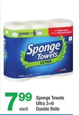 Highland Farms Sponge Towels Ultra 3=6 Double Rolls offer