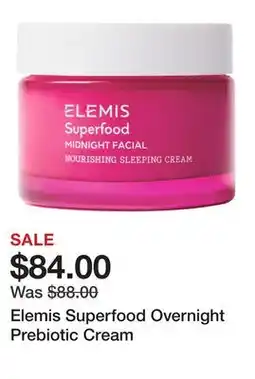 Sephora Elemis Superfood Overnight Prebiotic Cream offer
