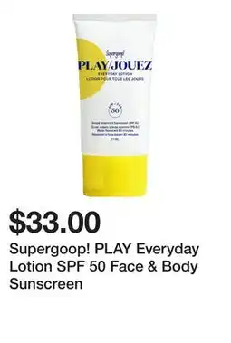 Sephora Supergoop! PLAY Everyday Lotion SPF 50 Face & Body Sunscreen offer