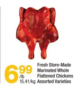 Highland Farms Fresh Store-Made Marinated Whole Flattened Chickens offer