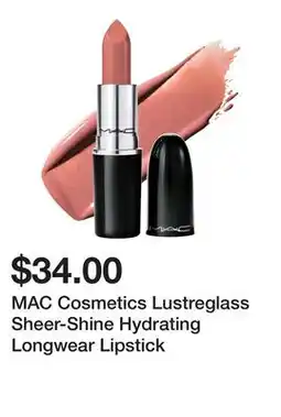Sephora MAC Cosmetics Lustreglass Sheer-Shine Hydrating Longwear Lipstick offer