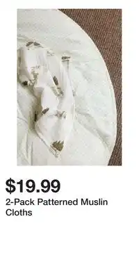 H&M 2-Pack Patterned Muslin Cloths offer