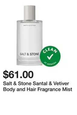 Sephora Salt & Stone Santal & Vetiver Body and Hair Fragrance Mist offer