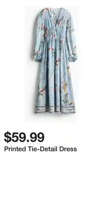 H&M Printed Tie-Detail Dress offer