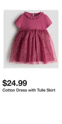 H&M Cotton Dress with Tulle Skirt offer