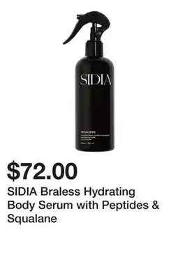 Sephora SIDIA Braless Hydrating Body Serum with Peptides & Squalane offer