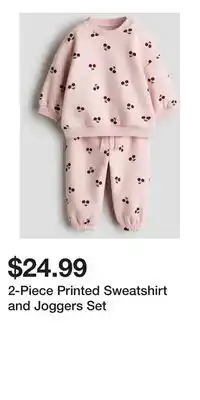 H&M 2-Piece Printed Sweatshirt and Joggers Set offer