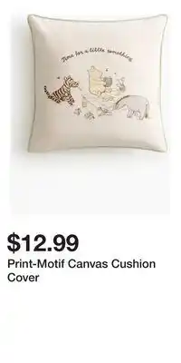 H&M Print-Motif Canvas Cushion Cover offer