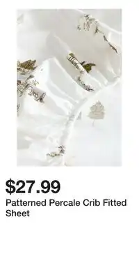 H&M Patterned Percale Crib Fitted Sheet offer