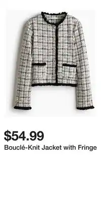 H&M Bouclé-Knit Jacket with Fringe offer
