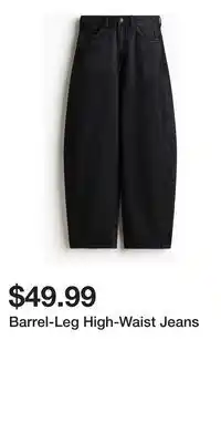 H&M Barrel-Leg High-Waist Jeans offer
