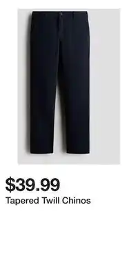 H&M Tapered Twill Chinos offer
