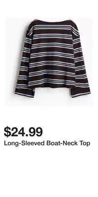 H&M Long-Sleeved Boat-Neck Top offer