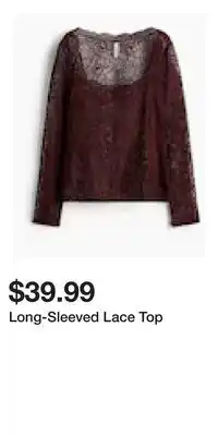 H&M Long-Sleeved Lace Top offer