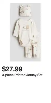 H&M 3-piece Printed Jersey Set offer