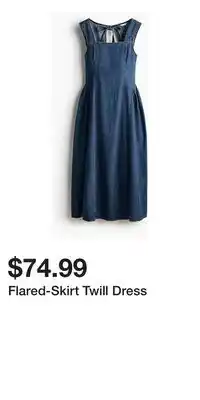 H&M Flared-Skirt Twill Dress offer