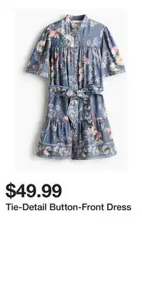 H&M Tie-Detail Button-Front Dress offer