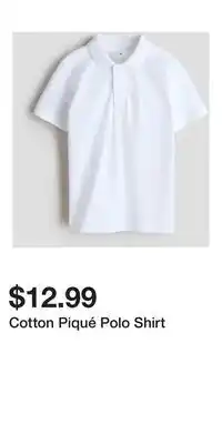 H&M Cotton Piqué Polo Shirt offer