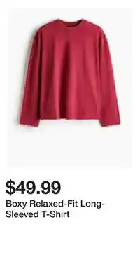 H&M Boxy Relaxed-Fit Long-Sleeved T-Shirt offer