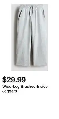 H&M Wide-Leg Brushed-Inside Joggers offer