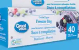 Walmart Great Value zipper seal freezer bags offer
