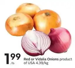 Sobeys Red or Vidalia Onions offer