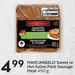 Sobeys MARCANGELO Sweet or Hot Italian Pork Sausage Meat offer