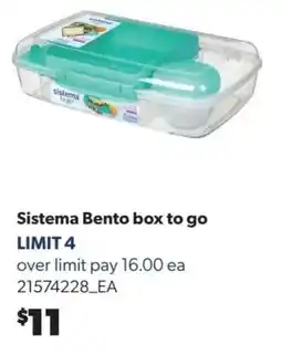 Real Canadian Superstore Sistema Bento box to go offer